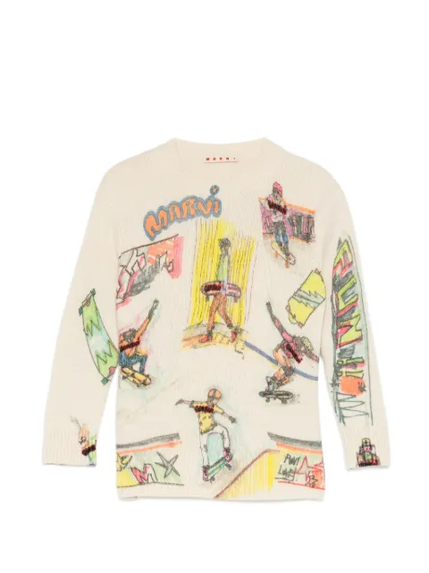 Marni Kids pull à imprimé graphique