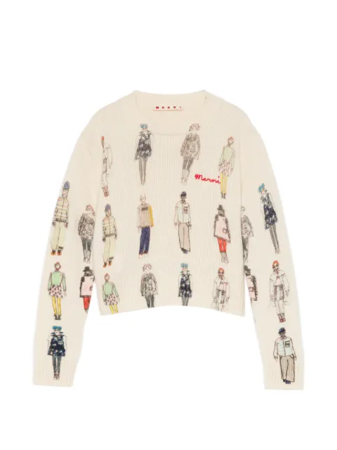 Marni Kids catwalk-print sweater
