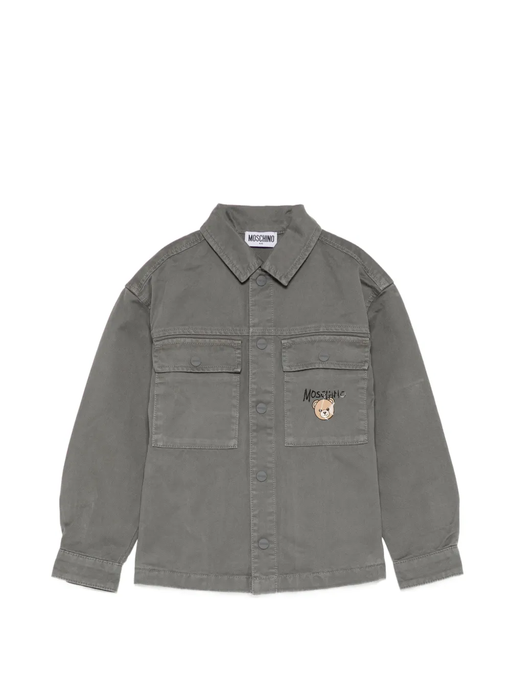 Moschino Kids Polo con taschino - Grigio