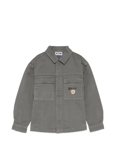 Moschino Kids button-up chest-pocket shirt
