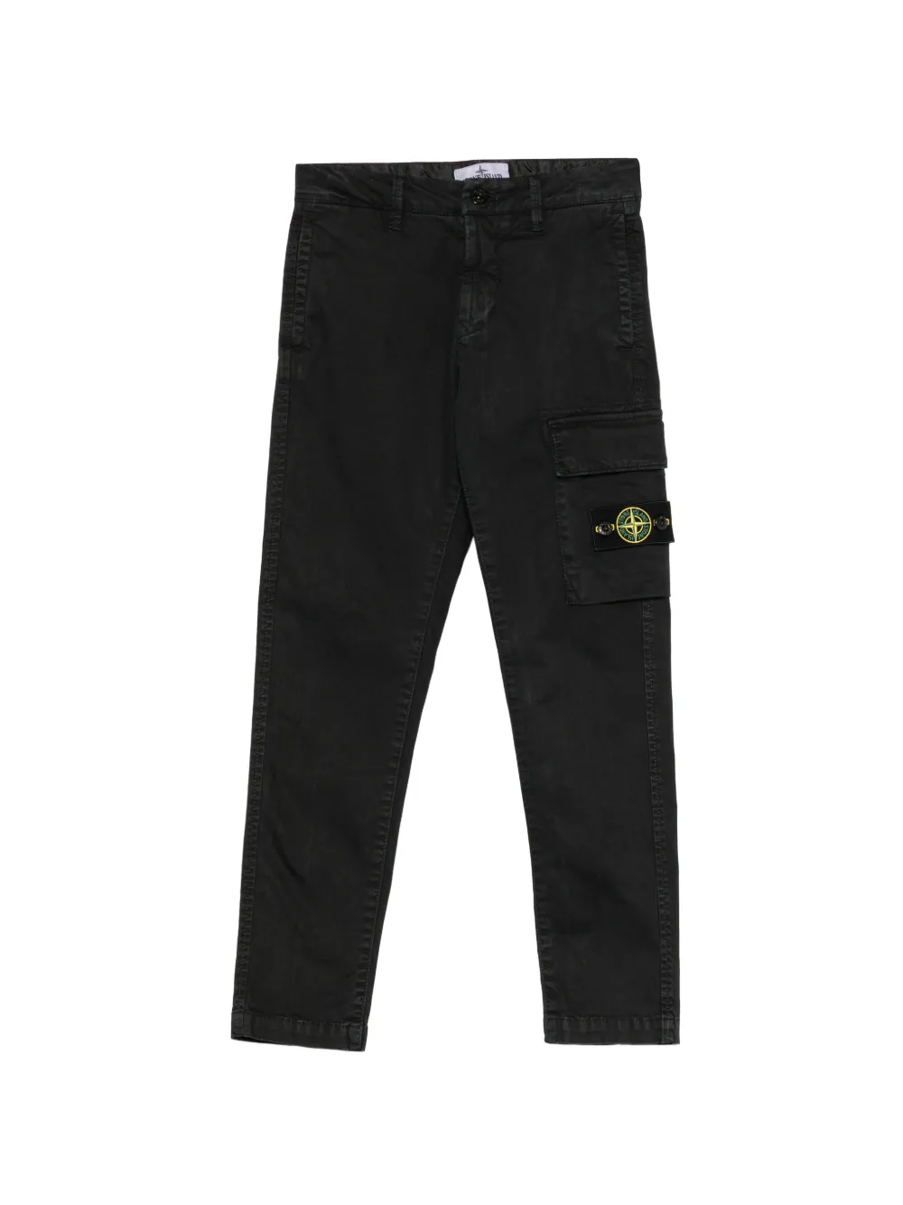 Stone Island Junior logo-patch cargo pants - Nero