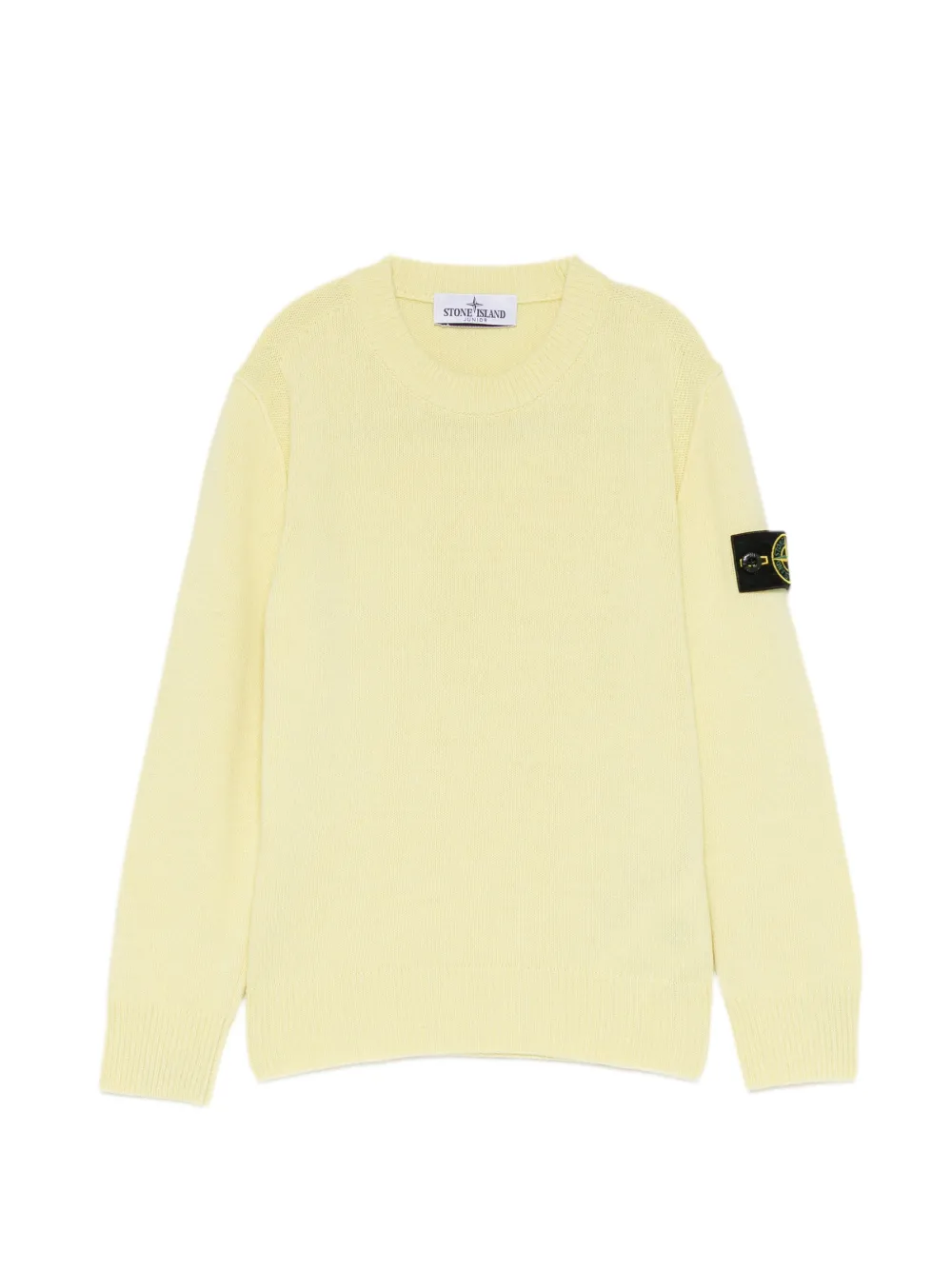 Stone Island Junior logo-patch sweater - Giallo
