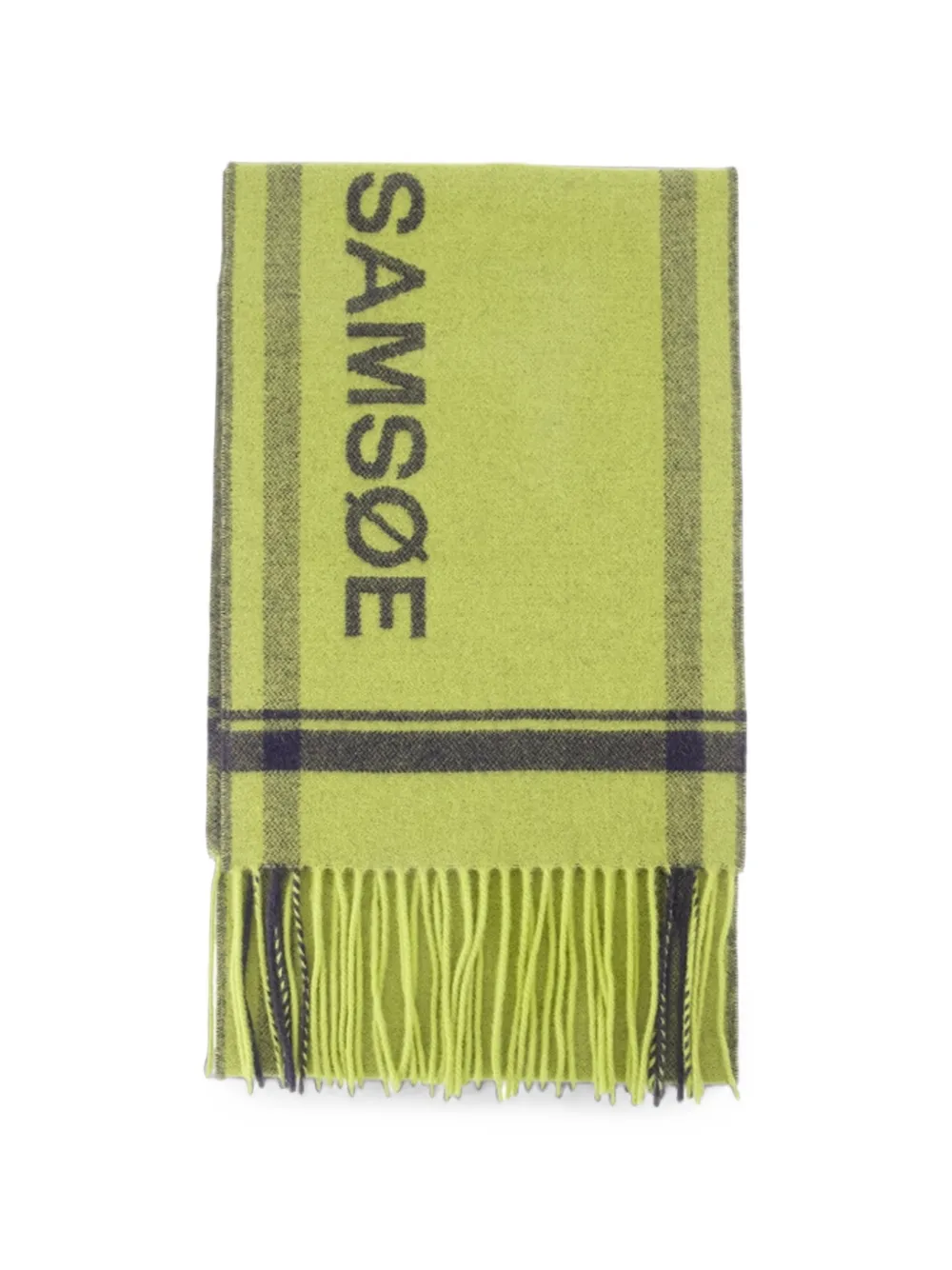 SAMSOE SAMSOE Samelia logo-print scarf - Grün