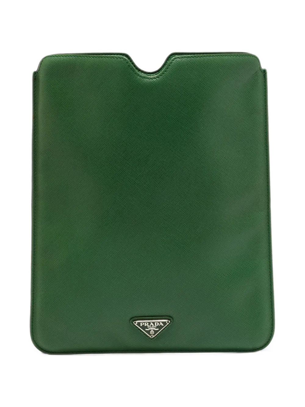 Prada Pre-Owned logo-plaque tablet case - Verde
