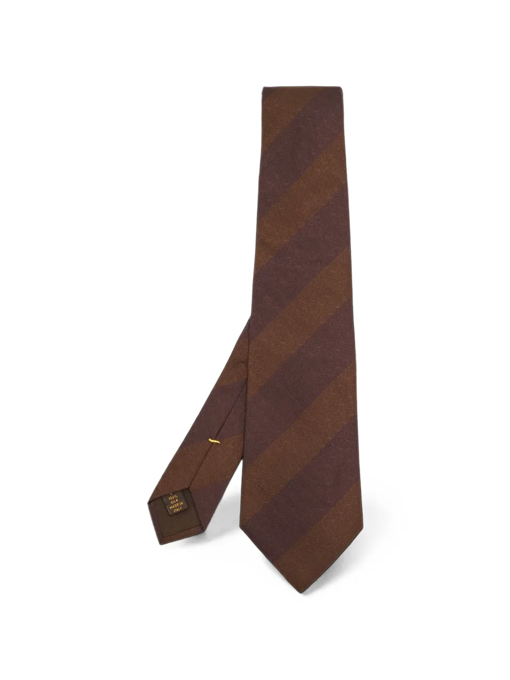 Louis Vuitton Pre-Owned diagonal-striped logo-pattern tie - Braun