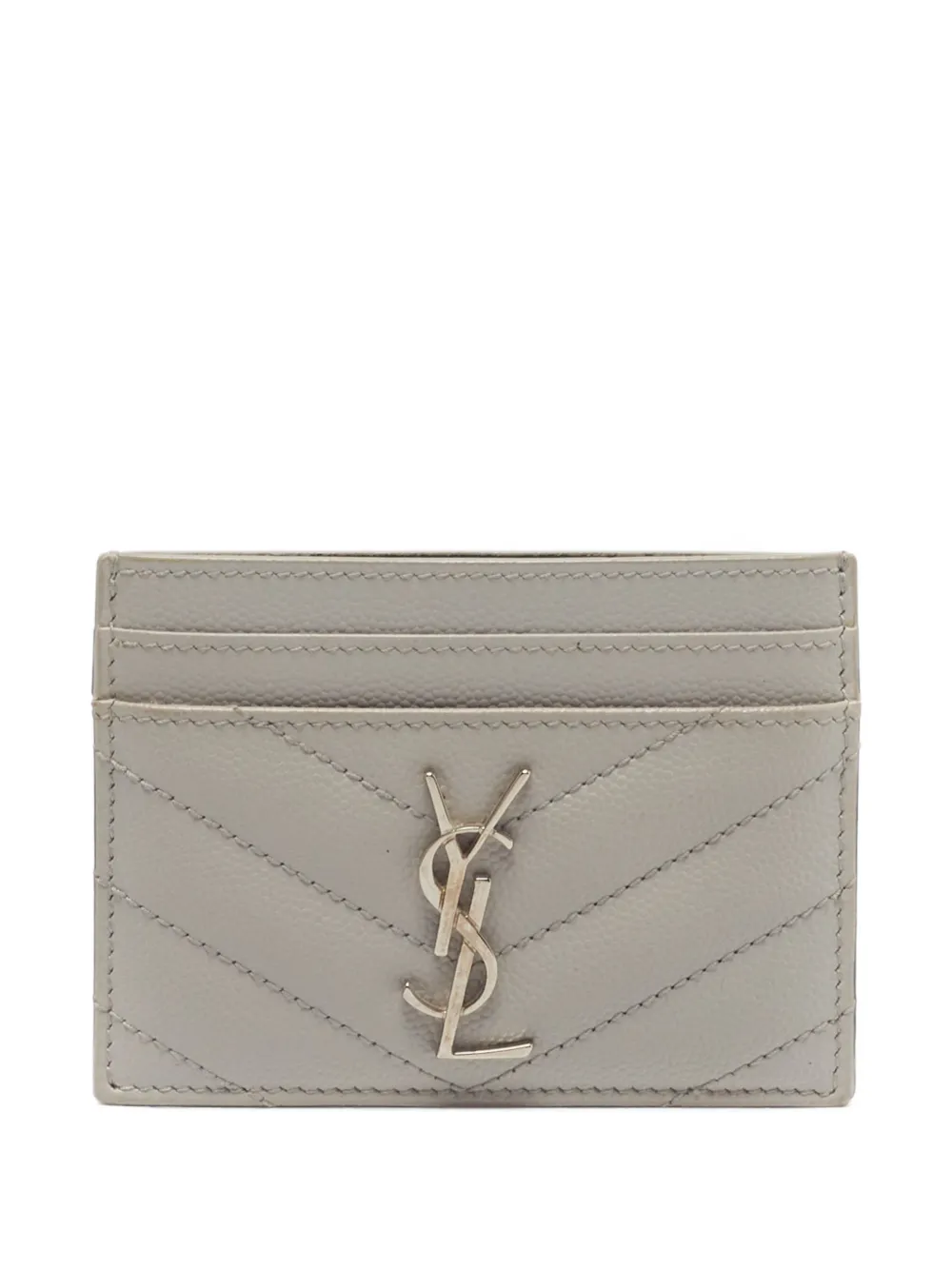 Saint Laurent Pre-Owned 2016 Matelassé Kartenetui mit Monogramm - Nude