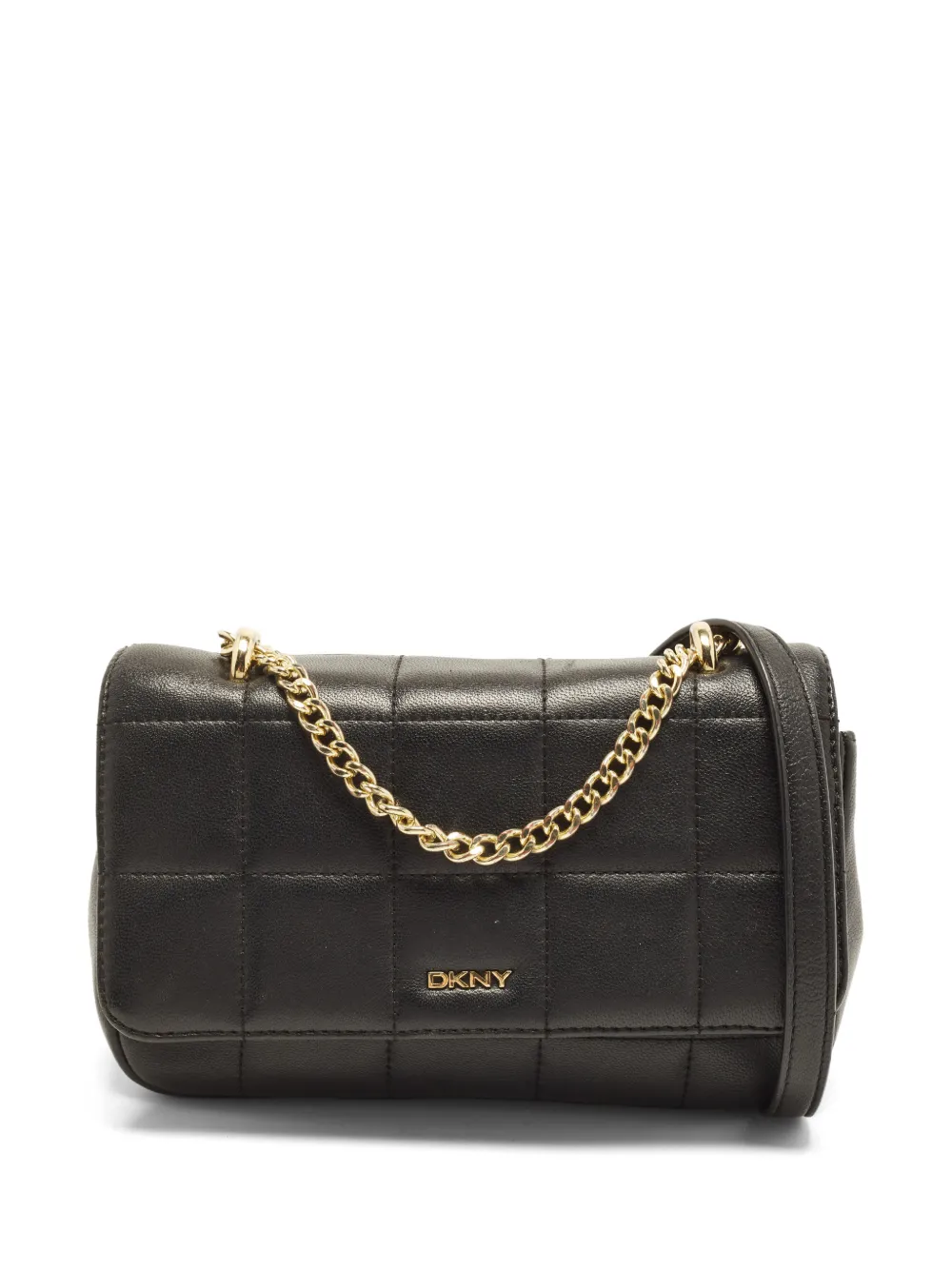 DKNY Borsa a spalla in pelle trapuntata - Nero