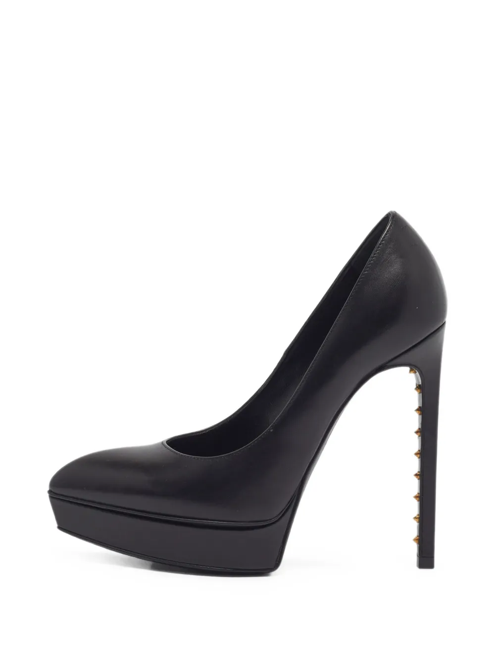 Saint Laurent Pre-Owned Janis studded-heel pumps - Schwarz