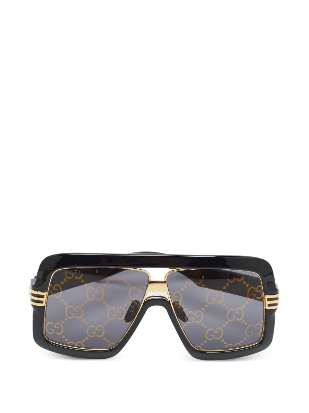 Gucci Pre-Owned GG Monogram lens sunglasses - Nero