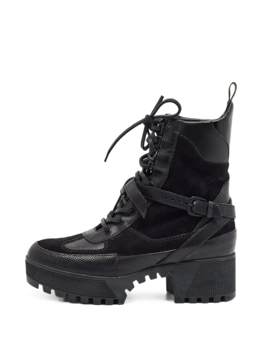 Louis Vuitton Pre-Owned Laureate leather combat boots - Schwarz