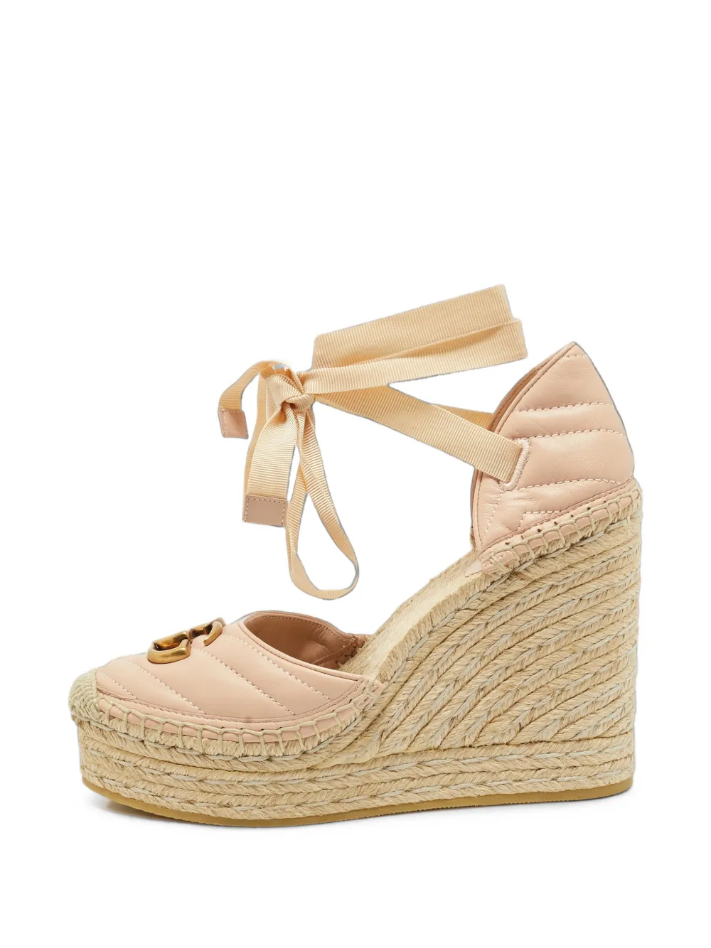 Gucci Pre-Owned GG Marmont Wedge-Espadrilles - Rosa