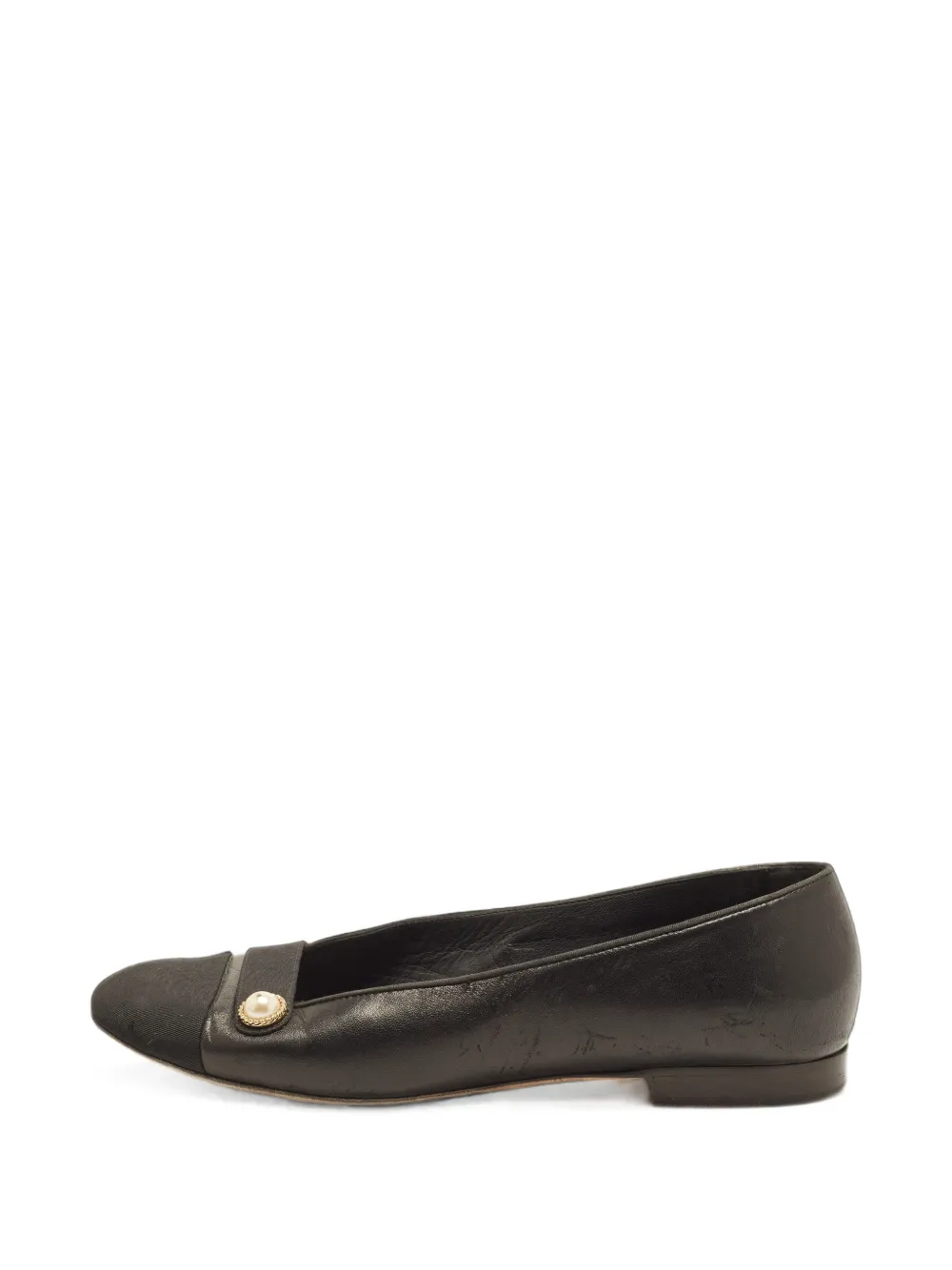 CHANEL Pre-Owned CC faux-pearl ballet flats - Schwarz