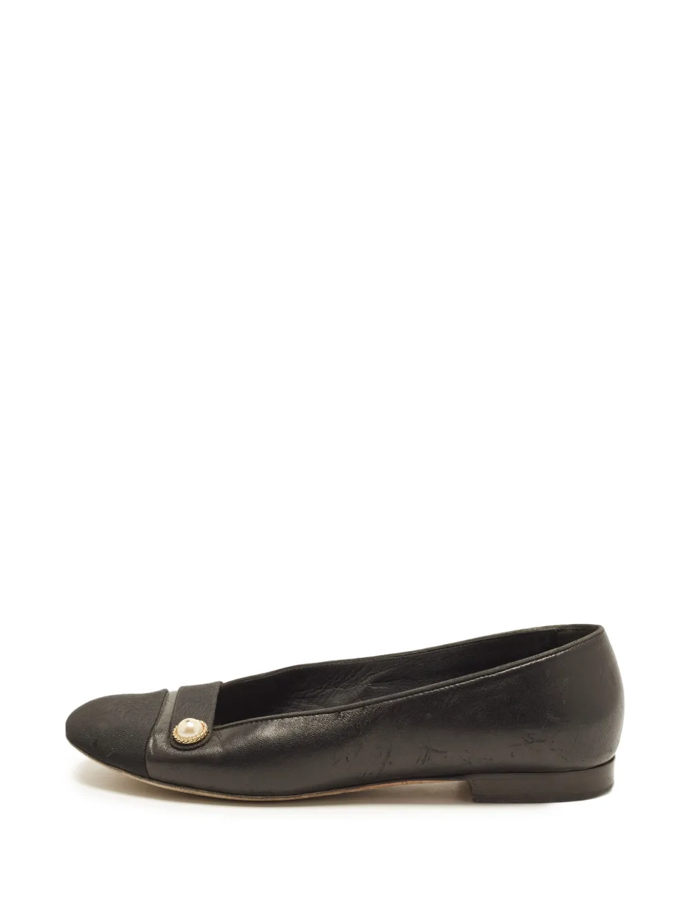 CHANEL Pre-Owned CC faux-pearl ballet flats - Nero