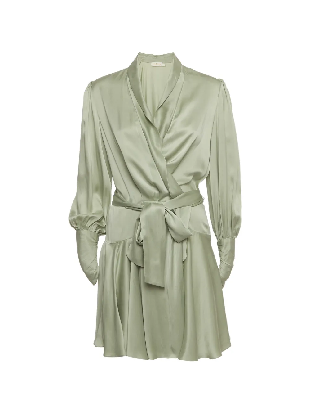 ZIMMERMANN wrap long-sleeve mini dress - Verde