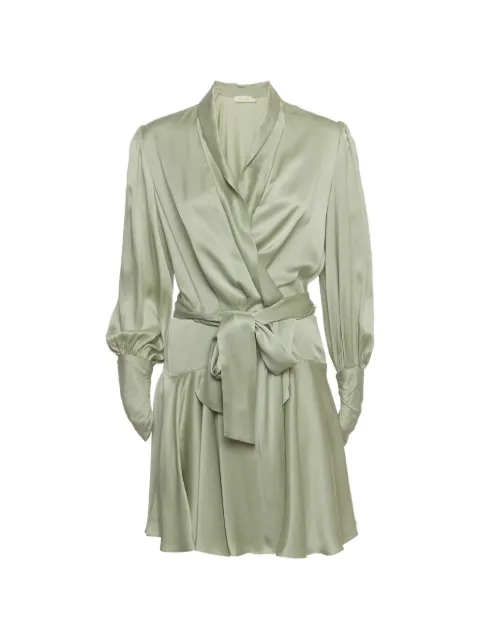 ZIMMERMANN wrap long-sleeve mini dress