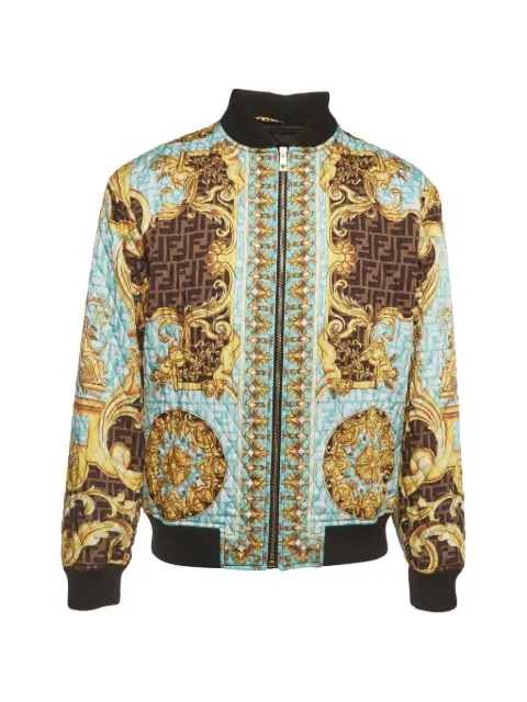 Versace Pre-Owned Fendace quilted bomber jacket
