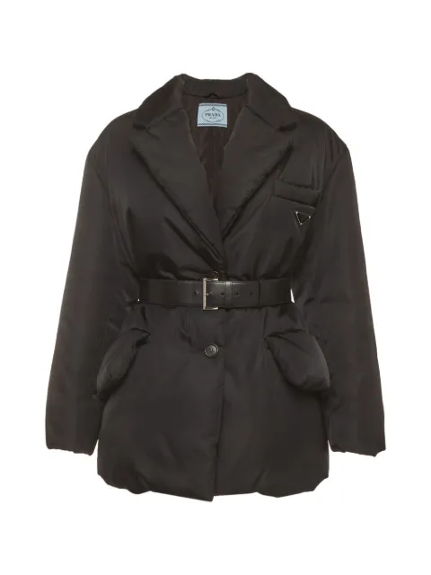 Prada Pre-Owned Re-Nylon Steppjacke mit Gürtel
