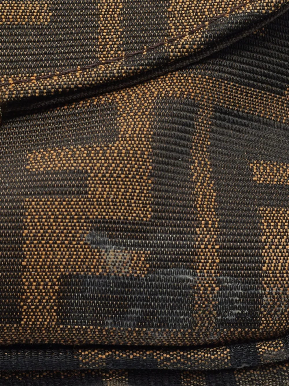 Fendi Pre-Owned 2013 Tobacco Zucca Flap canvas crossbodytas Bruin