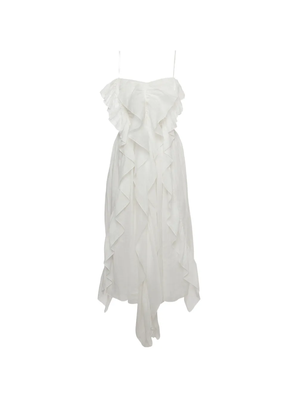 Chloé Pre-Owned Kleid mit Rüschen - Weiß