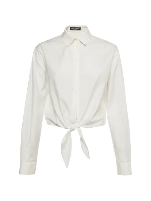 Dolce & Gabbana Pre-Owned polka-dot tie-front blouse