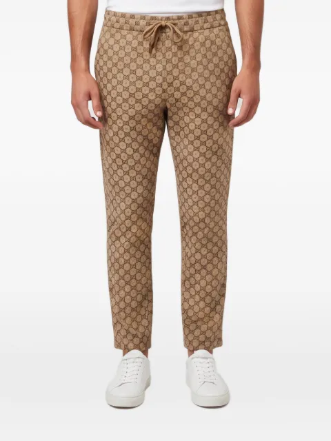 Gucci Pre-Owned GG-jacquard tapered trousers