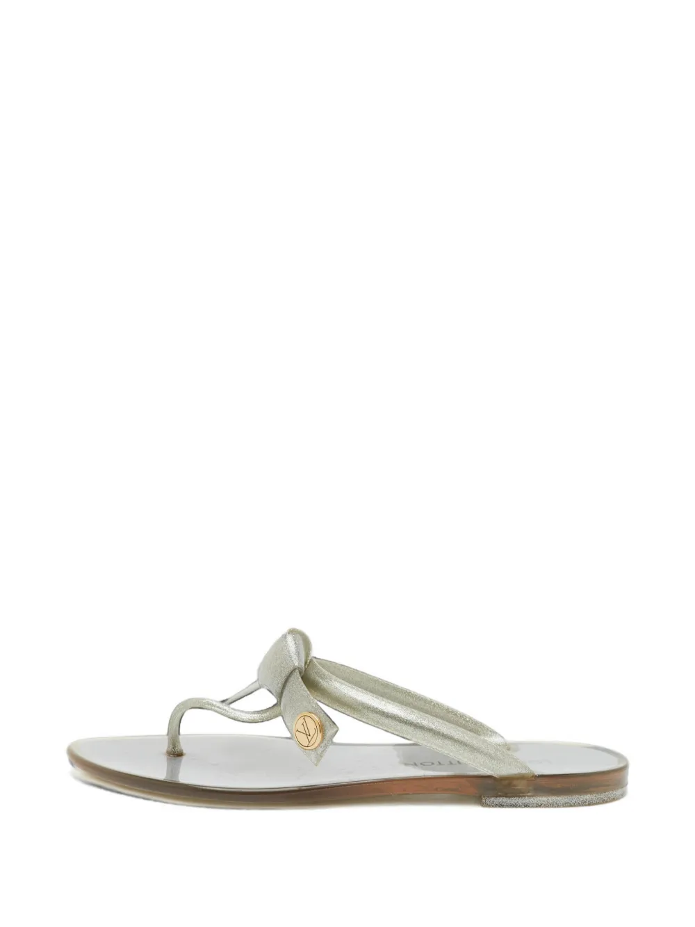 Louis Vuitton Pre-Owned bow-detail sandals - Silber