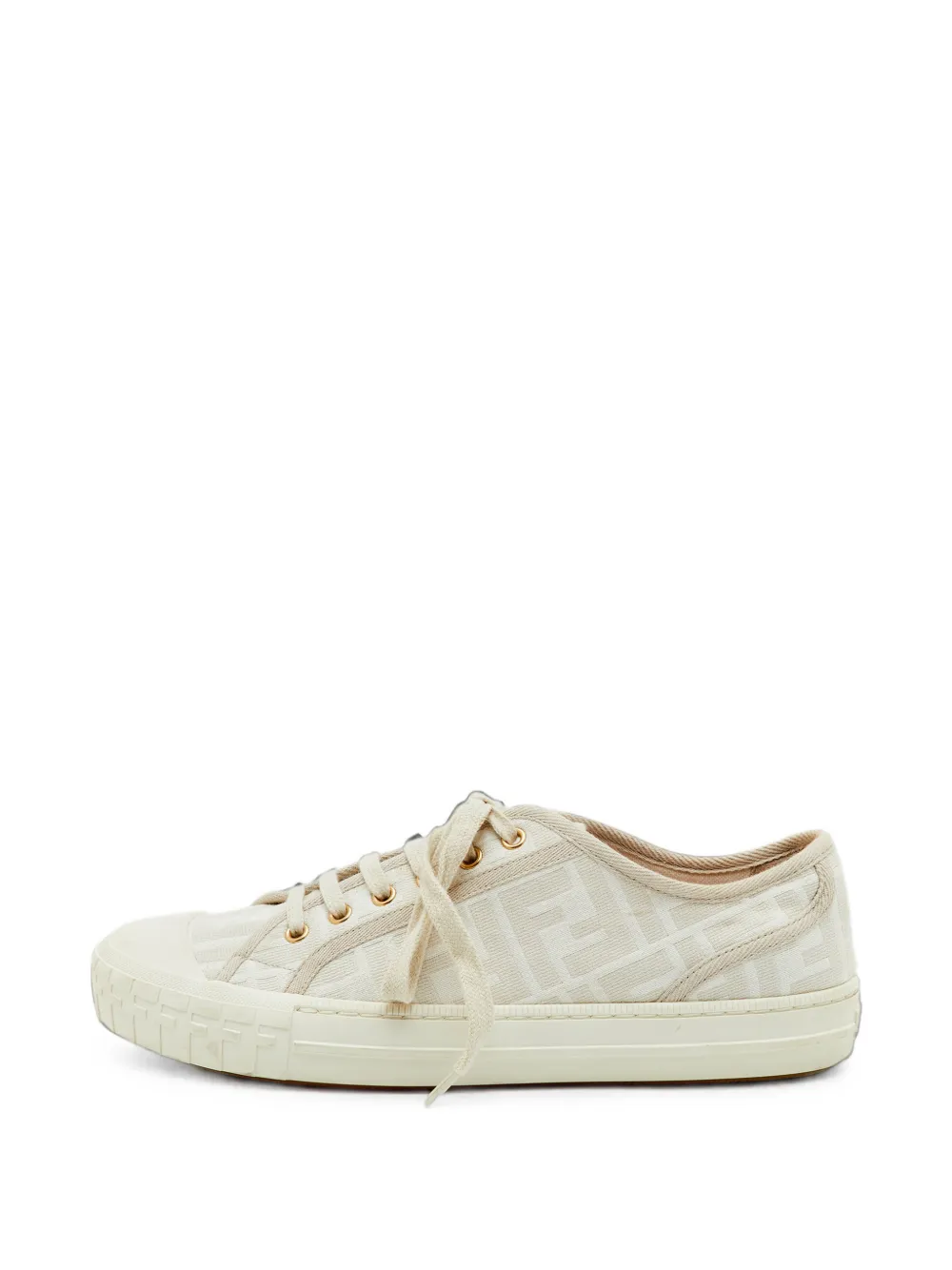 Fendi Pre-Owned Domino Sneakers mit FF - Weiß