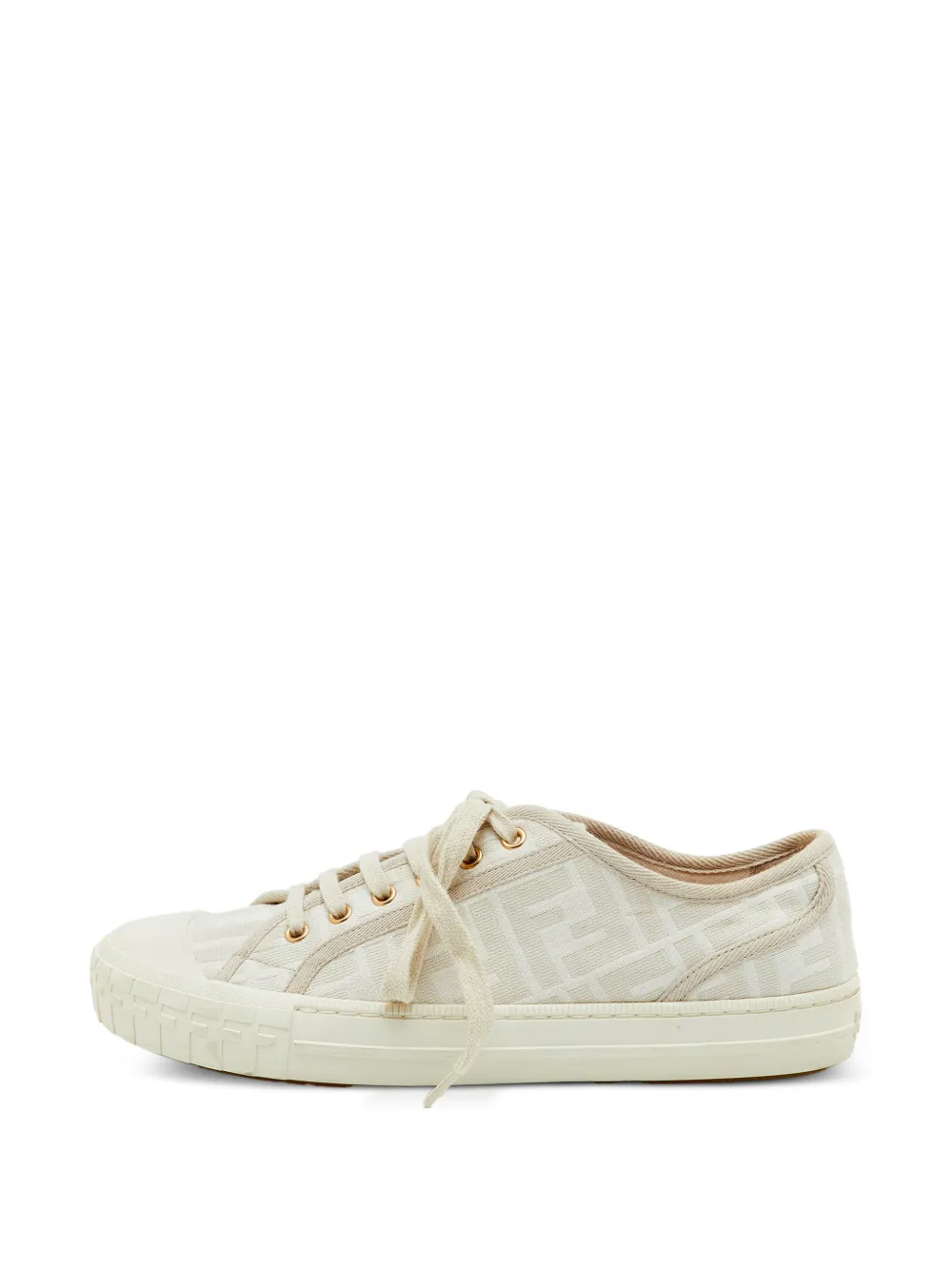 Fendi Pre-Owned Sneakers Domino con motivo FF - Bianco