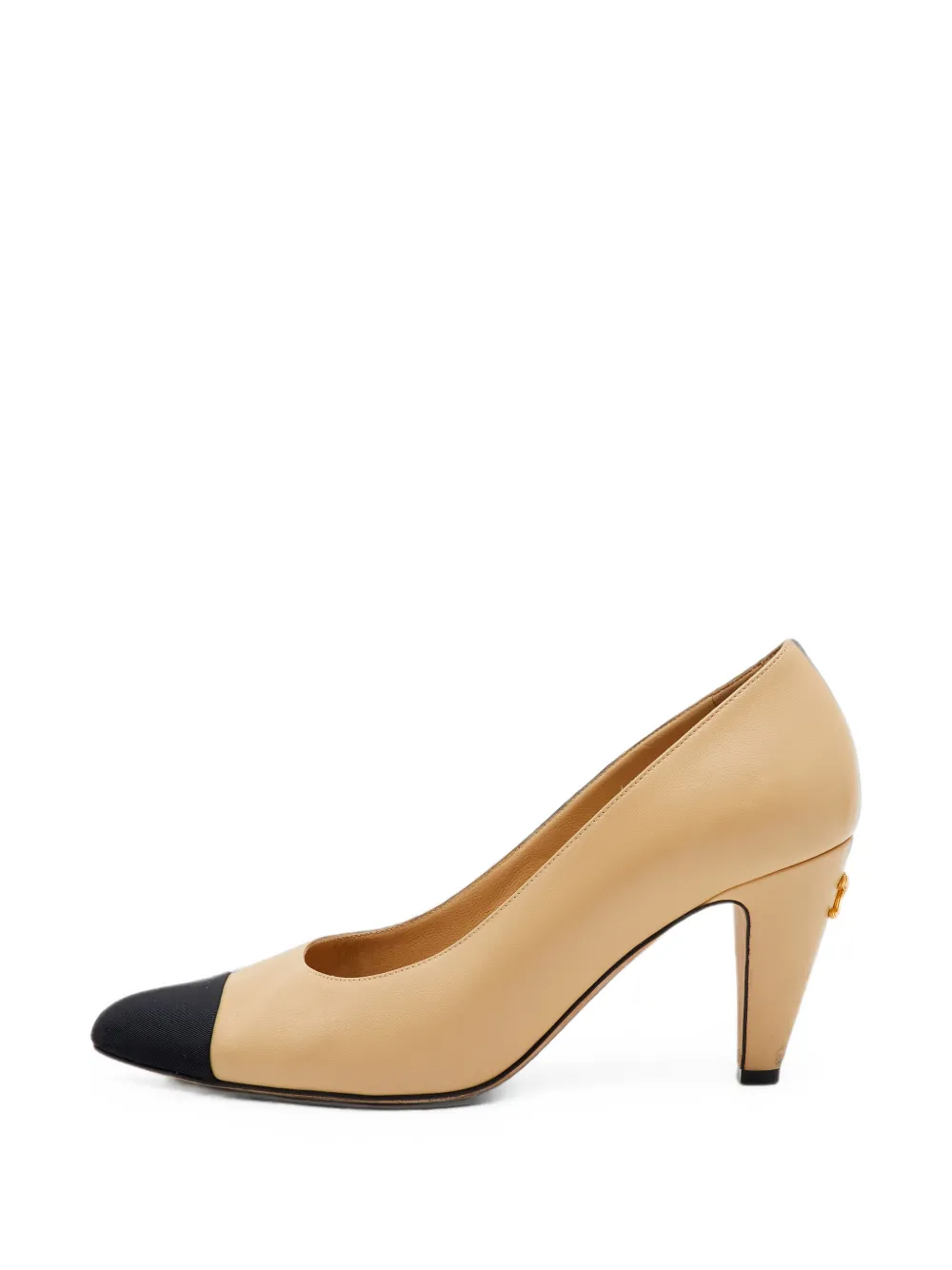 CHANEL Pre-Owned CC cap-toe pumps - Nude