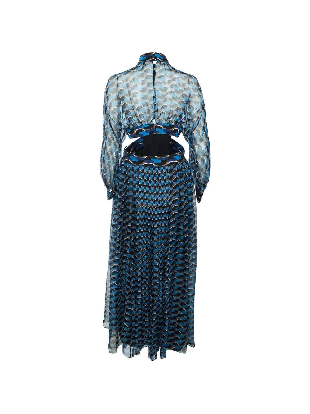 Fendi Pre-Owned Abito lungo con dettaglio cut-out - Blu