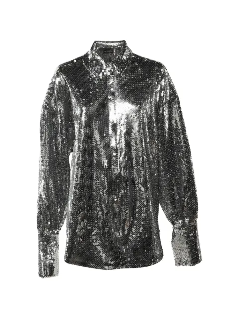 David Koma sequin-embellished oversized shirt