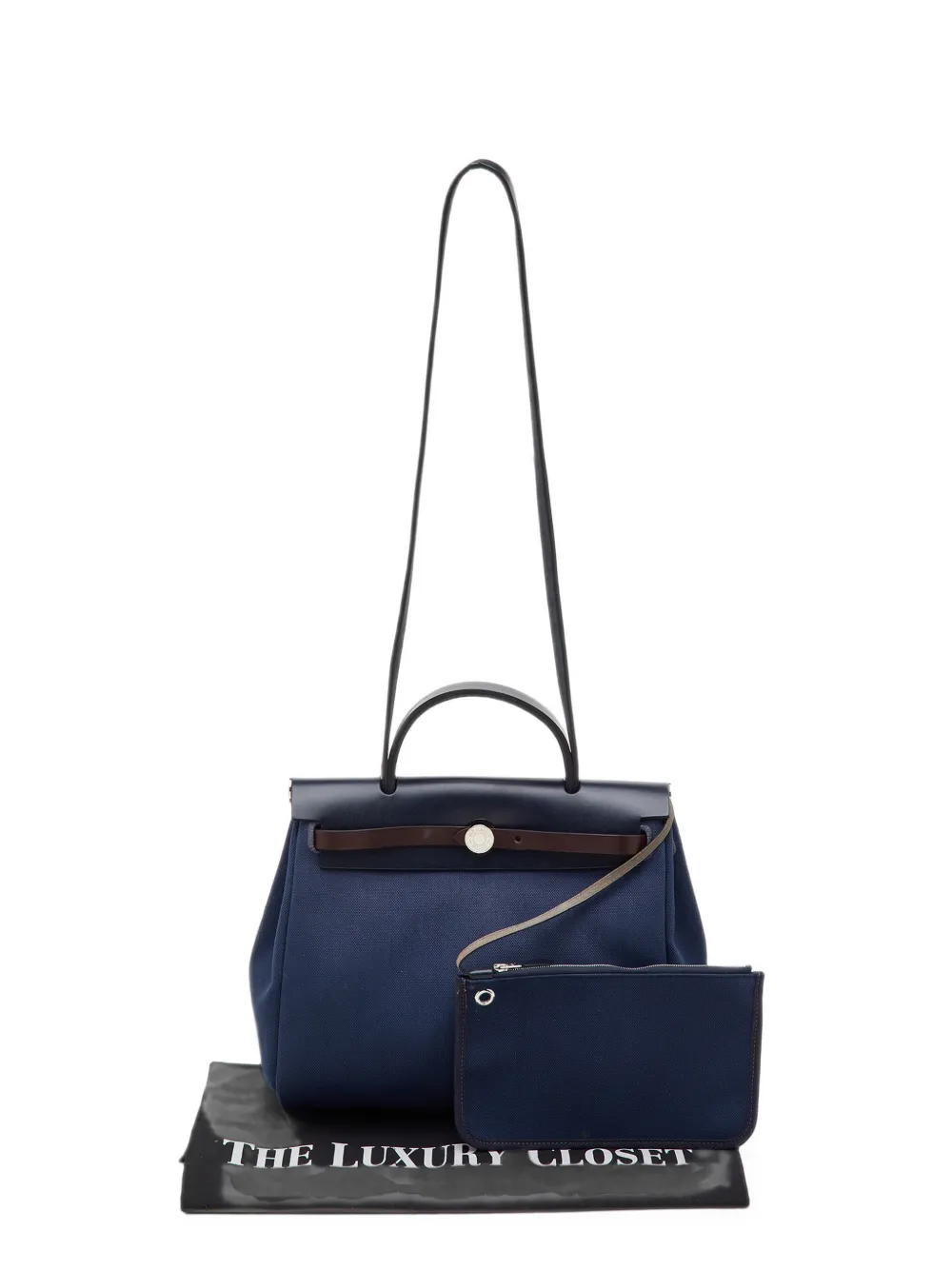 Hermès Pre-Owned 2023 Herbag Zip Clou de Selle Tote Bag 31cm - Blau