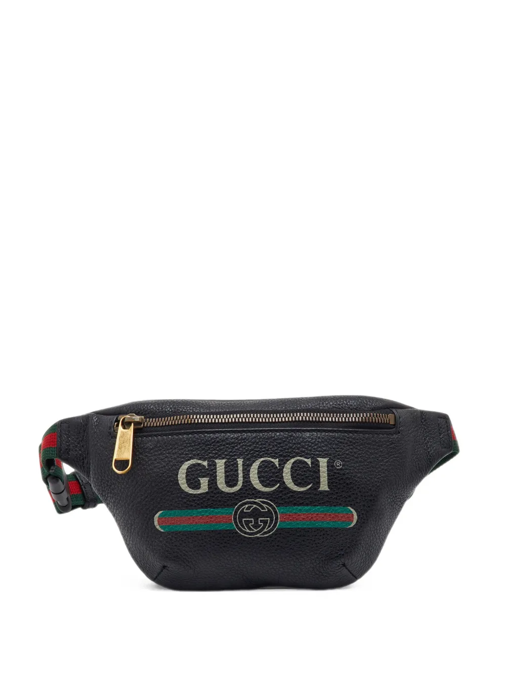 Gucci Pre-Owned small Logo Web belt bag - Nero