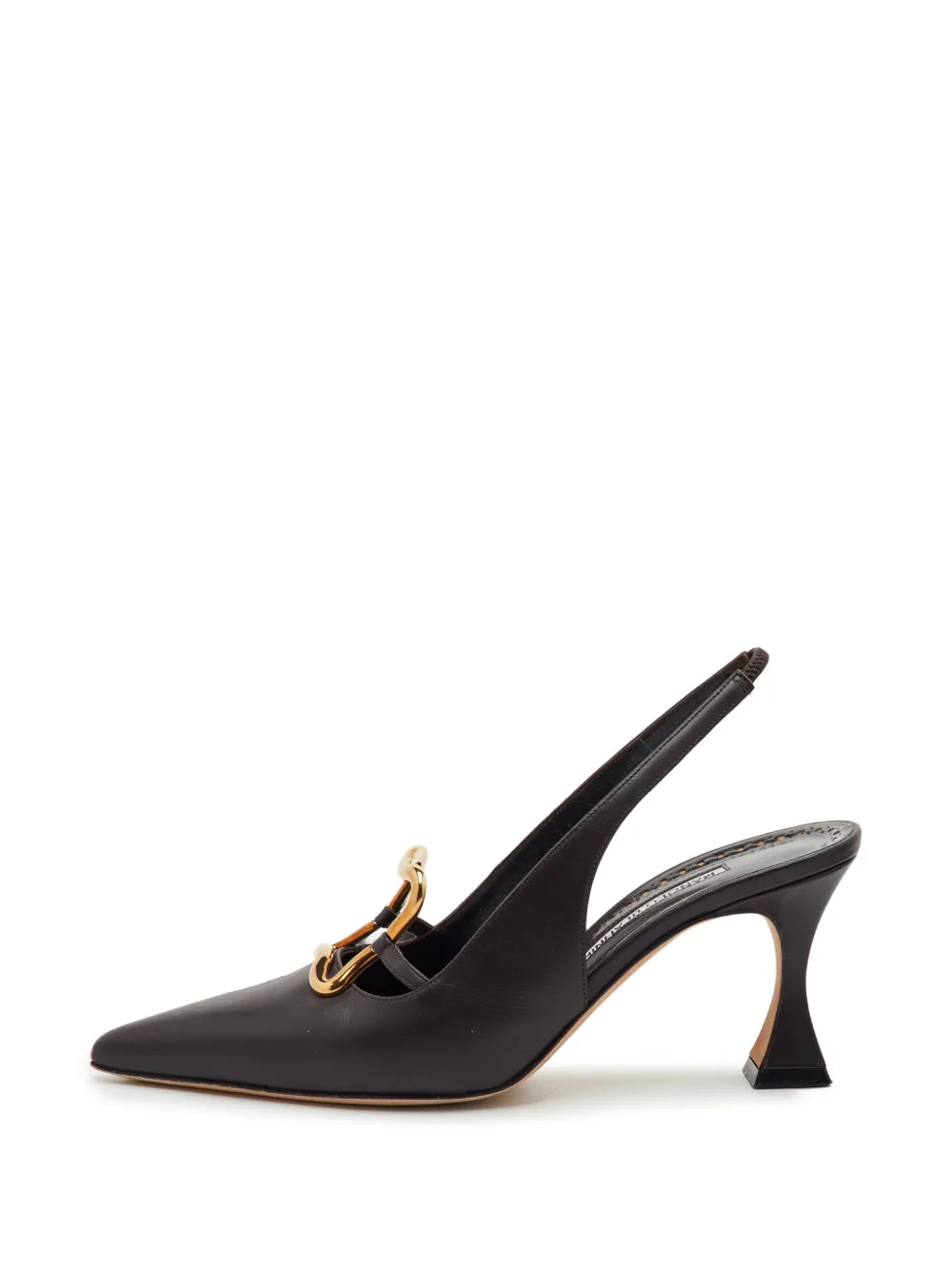 Manolo Blahnik Pumps Nikkal con cinturino posteriore - Marrone
