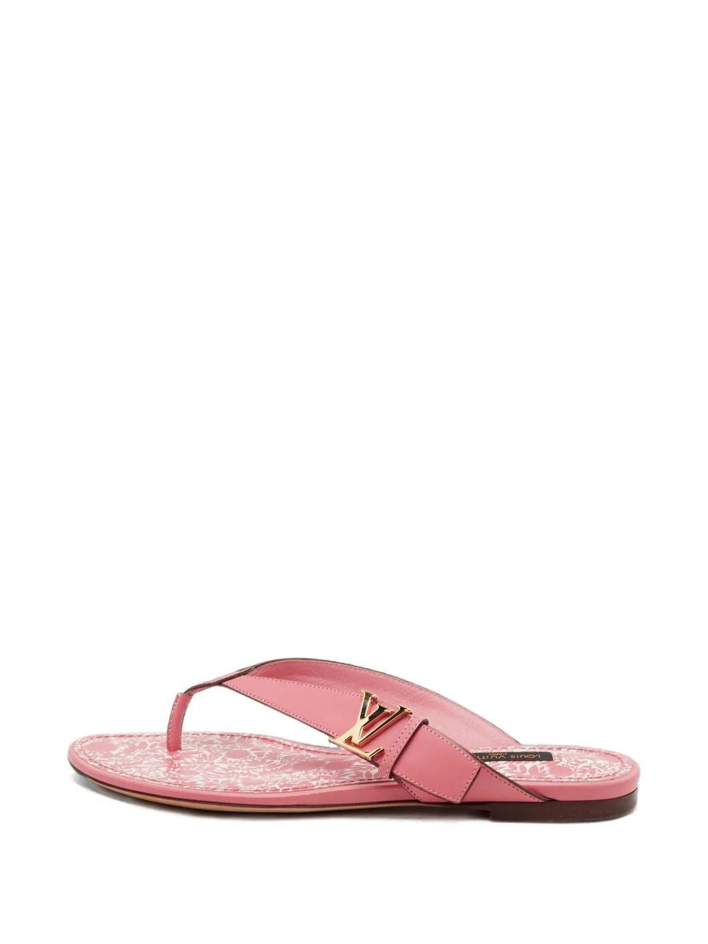 Louis Vuitton Pre-Owned LV-plaque thong sandals - Rosa