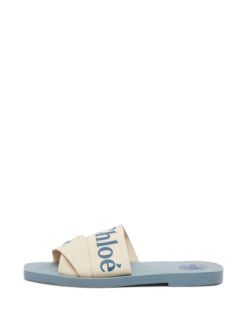 Chloé Pre-Owned Woody crossover canvas sandals - Nude