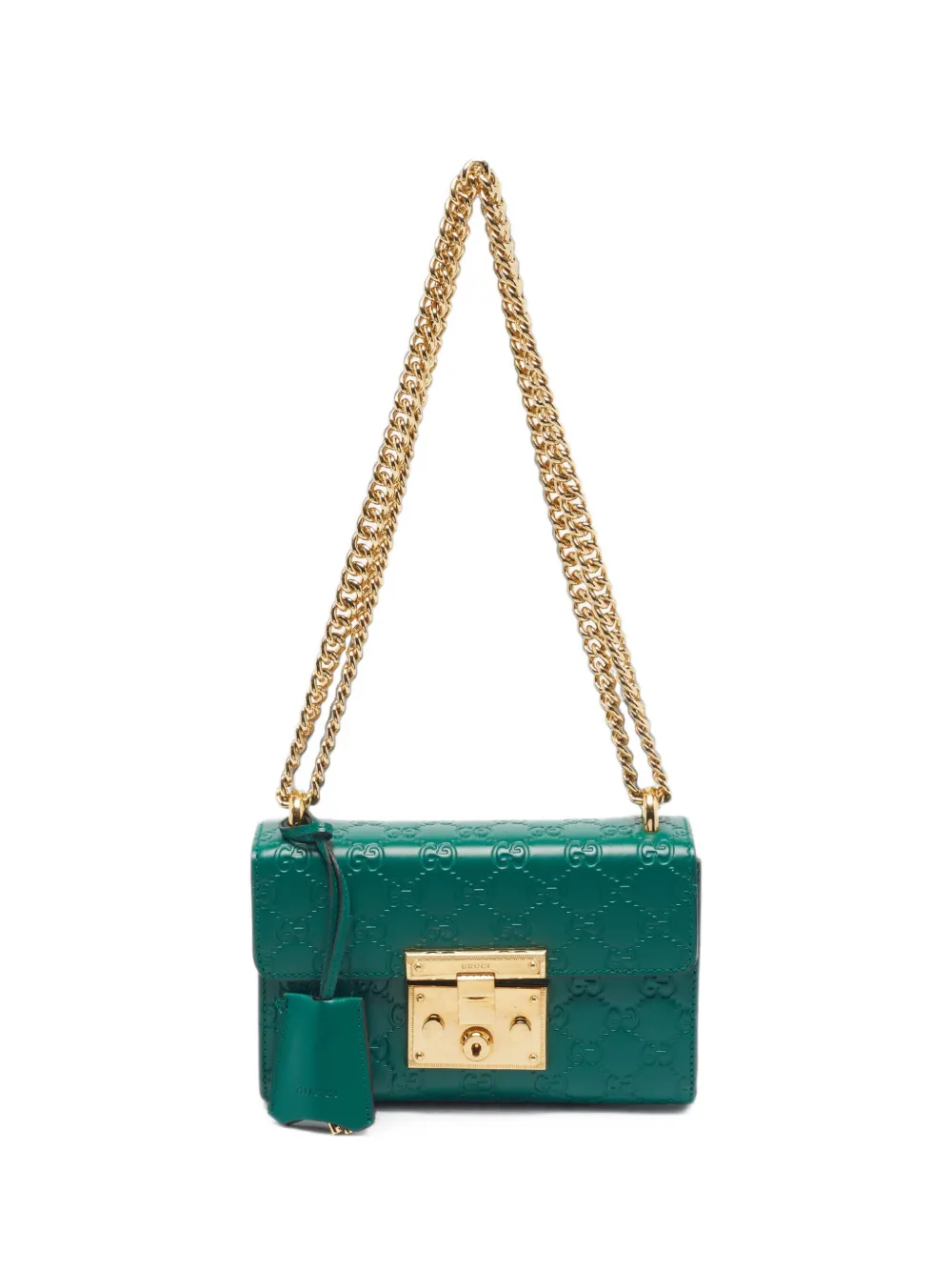 Gucci Pre-Owned Borsa a spalla Padlock Guccissima - Verde