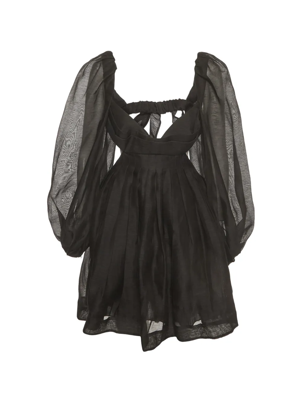 ZIMMERMANN Harmony balloon-sleeve dress - Nero