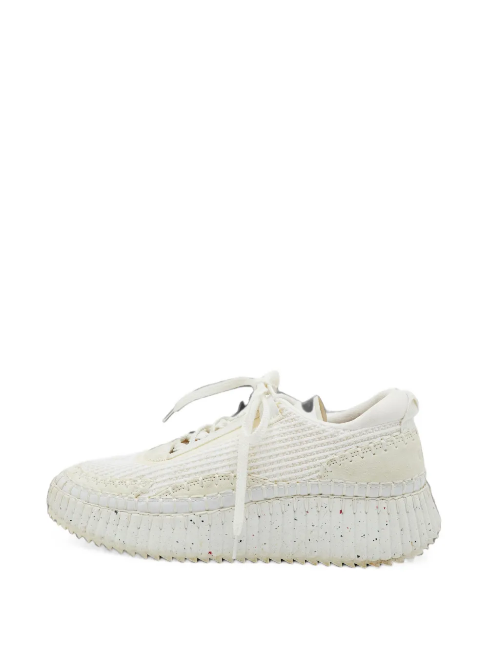 Chloé Pre-Owned Nama lace-up sneakers - Weiß