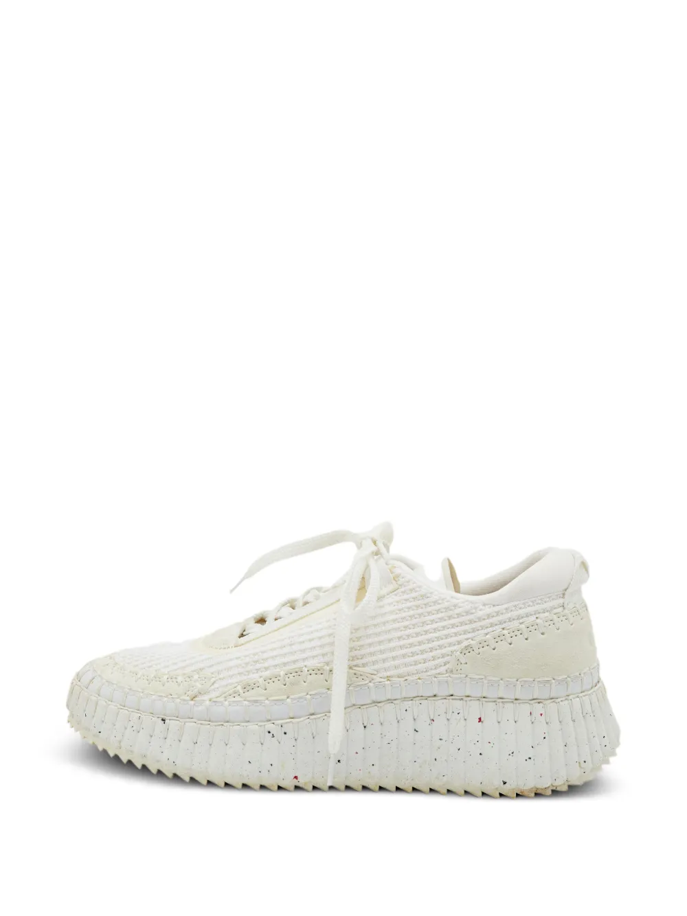 Chloé Pre-Owned Nama lace-up sneakers - Bianco