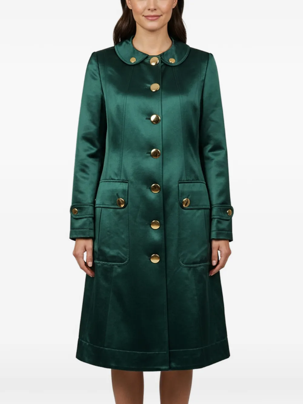 Burberry Pre-Owned Einreihiger Military-Mantel - Grün