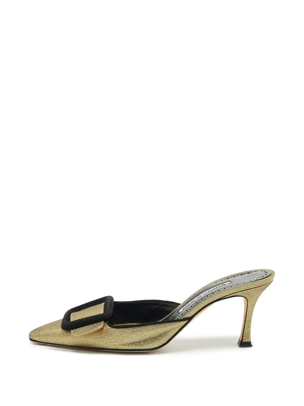 Manolo Blahnik Mules Maysale con fibbia - Oro