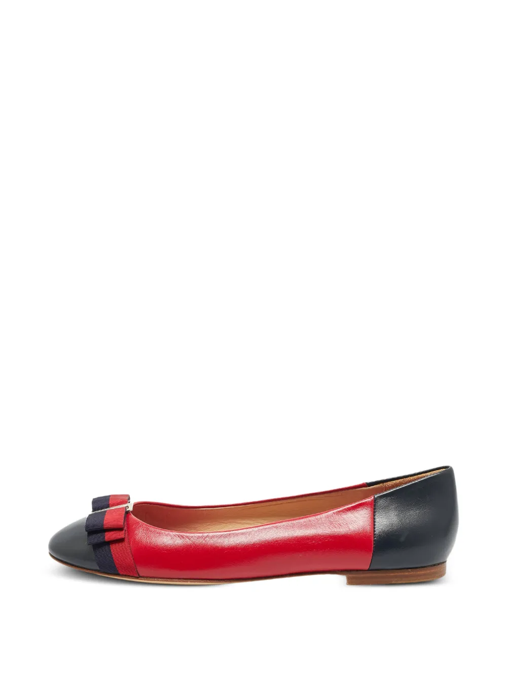 Carolina Herrera Vintage ballerines à détail de nœud - Rouge
