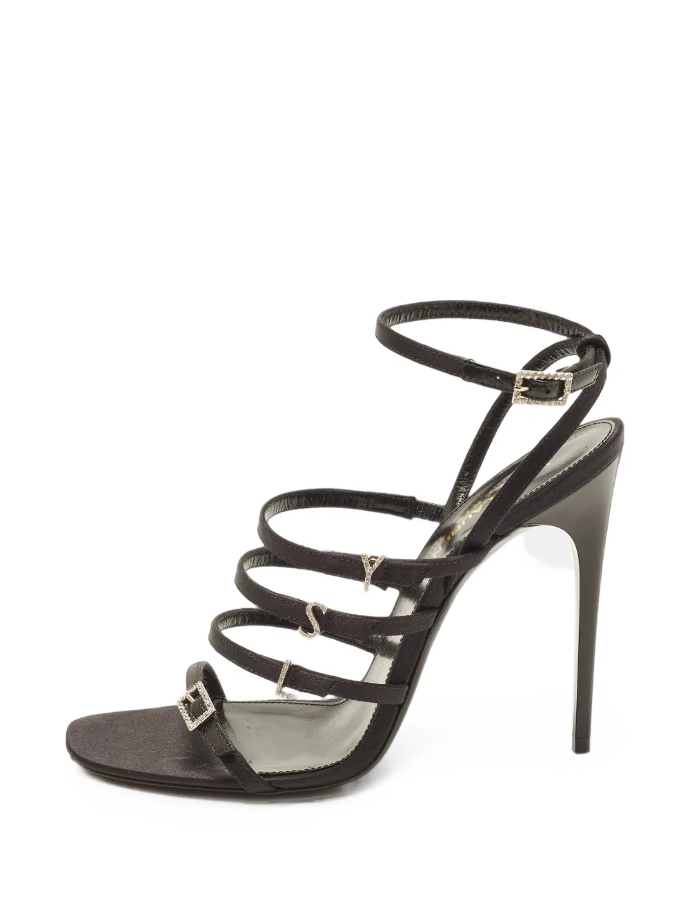 Saint Laurent Pre-Owned Jerry Sandalen mit Knöchelriemen - Schwarz