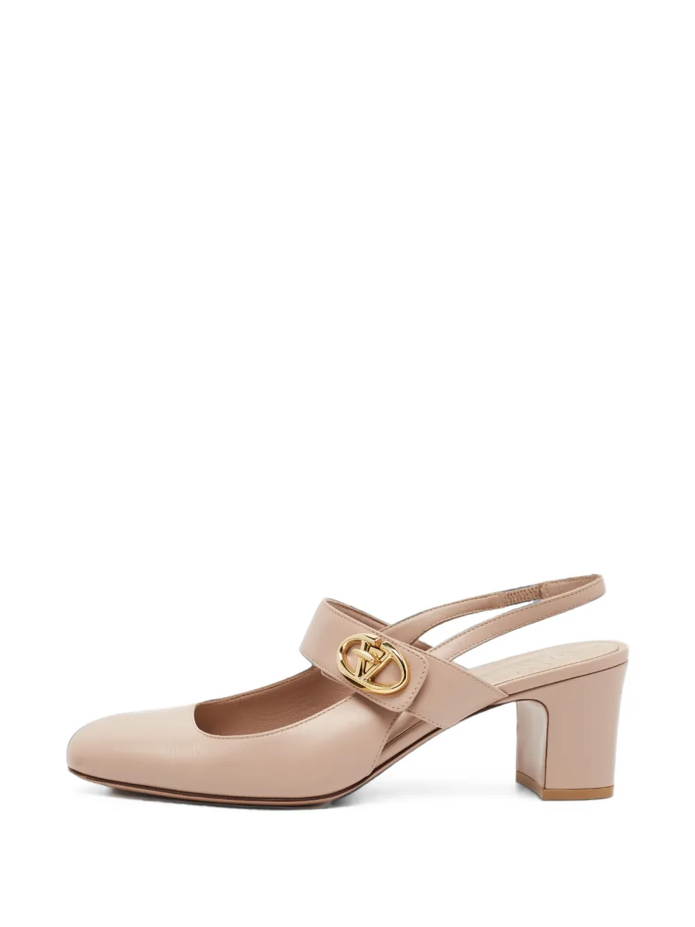 Valentino Garavani Pre-Owned VLogo Mary Jane slingback pumps - Nude