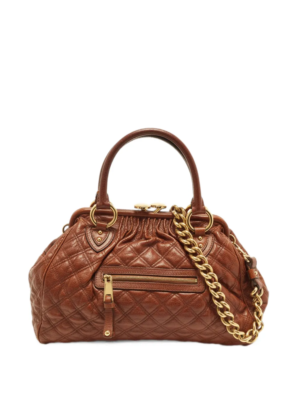 Marc Jacobs Stam quilted leather tote bag - Marrone