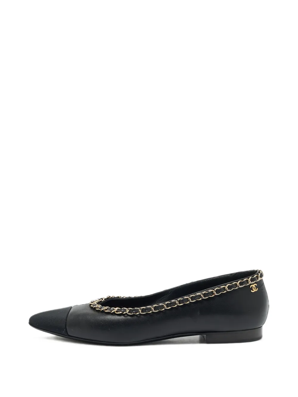 CHANEL Pre-Owned CC chain-link ballet flats - Schwarz