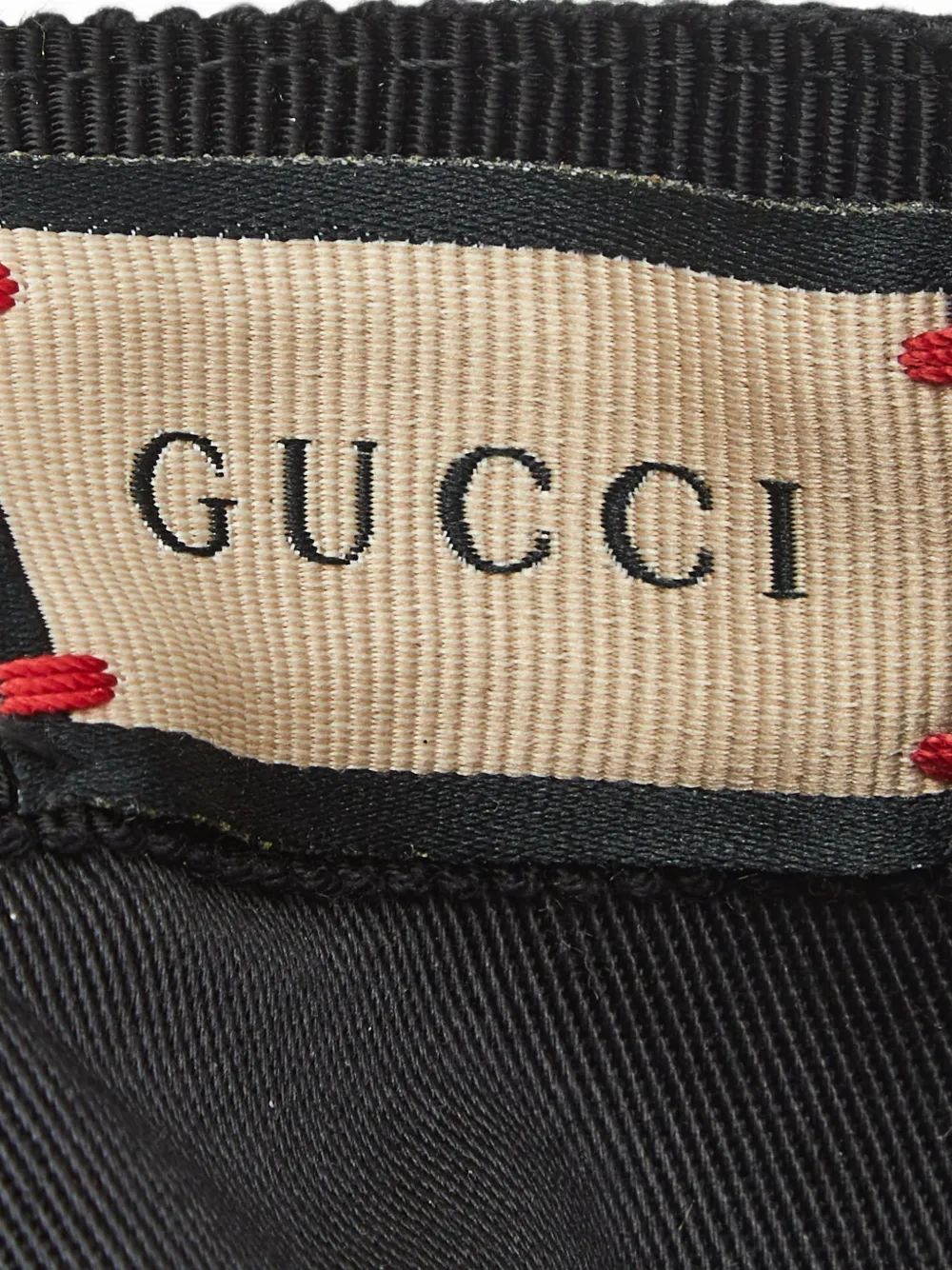 Pre-owned Gucci Monogram Web Stripe Baseball Cap In Black