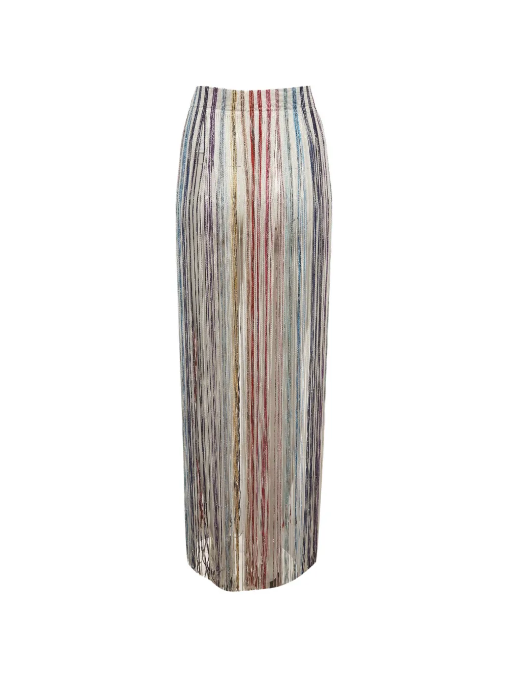 Missoni Pre-Owned fringe-detail midi skirt - Weiß