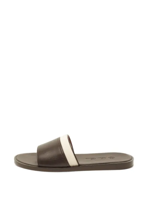 Loro Piana Pre-Owned canvas leather sandals